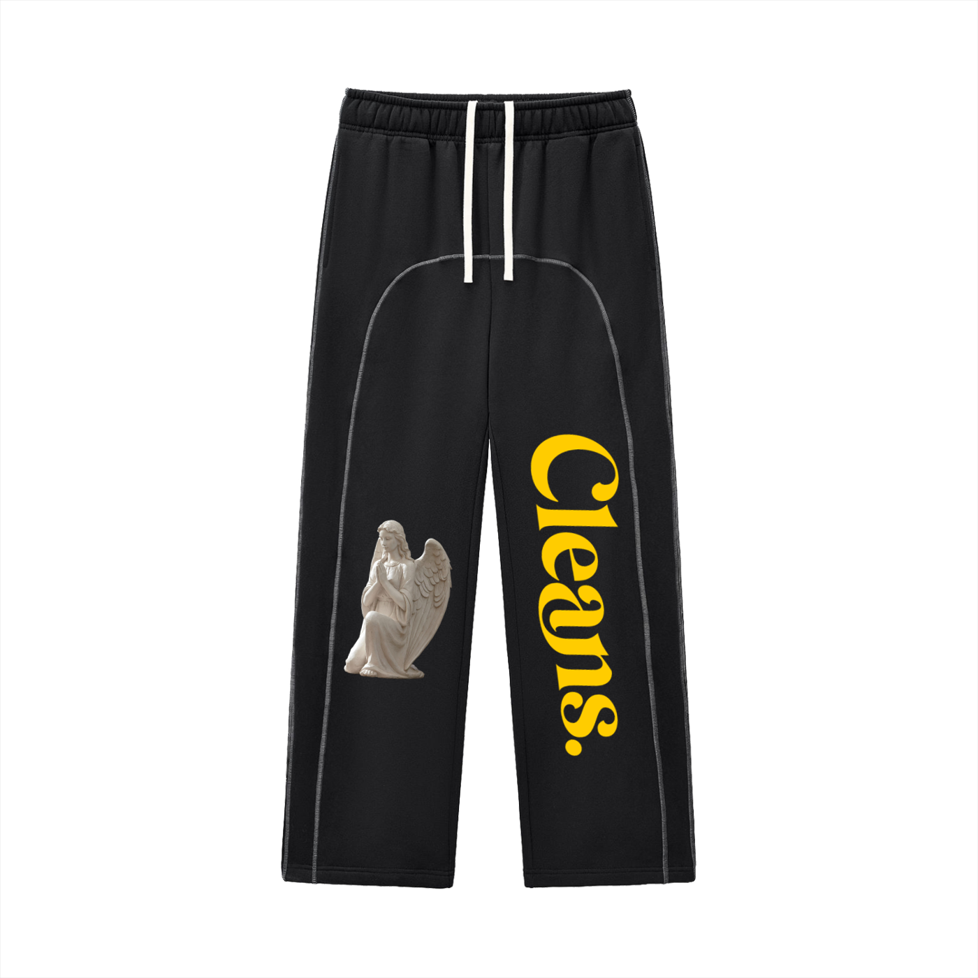 Contrast-Stitched Fleece Sweatpants