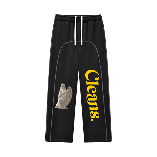 Contrast-Stitched Fleece Sweatpants